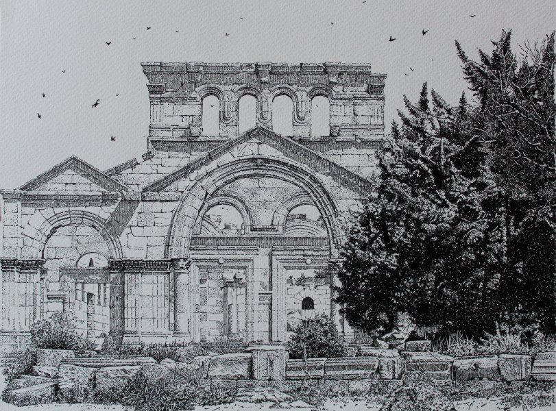 The Stone Legacy Drawing - Spartak Chernyshov
