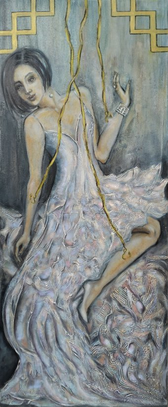 Живопись "Dancing Queen Alive: Женщина сквозь время", живописец Lena Kolambet масло холст в Jose Art Gallery