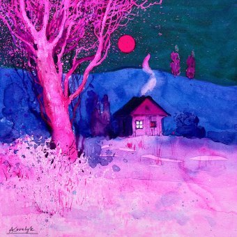 Peinture "Life Energy", peintre Andrii Kovalyk aquarelle papier à la Jose Art Gallery