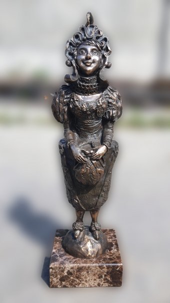 Escultura "Cartera de deseos", escultor Olena Macegora Bronce en Jose Art Gallery