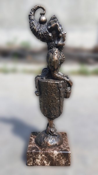 Imagen adicional 6: Rococó Alegórico Escultura "Cartera de deseos", escultor Olena Macegora Bronce 