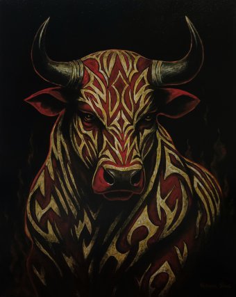 Malarstwo "Żar Mocy", malarz Victoria Shul akryl płótno w Jose Art Gallery