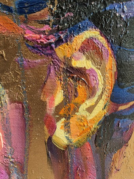 Additional view 3: Impressionism Portrait Painting Give me wings by painter Viktoria Lapteva oil canvas 