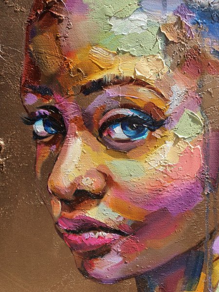 Additional view 5: Impressionism Portrait Painting Give me wings by painter Viktoria Lapteva oil canvas 