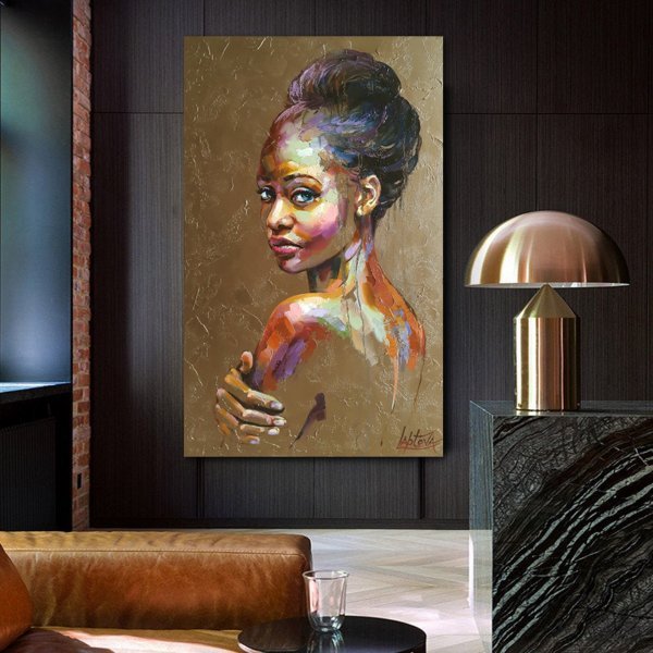 Additional view 6: Impressionism Portrait Painting Give me wings by painter Viktoria Lapteva oil canvas 