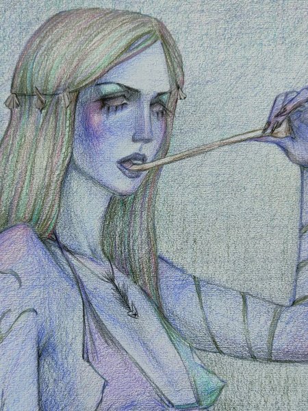 Zusätzliches Bild 1: Schöne Kunst Mythologische Genre Graphik "Meerjungfrau", illustrator Q May Gravüre Papier 