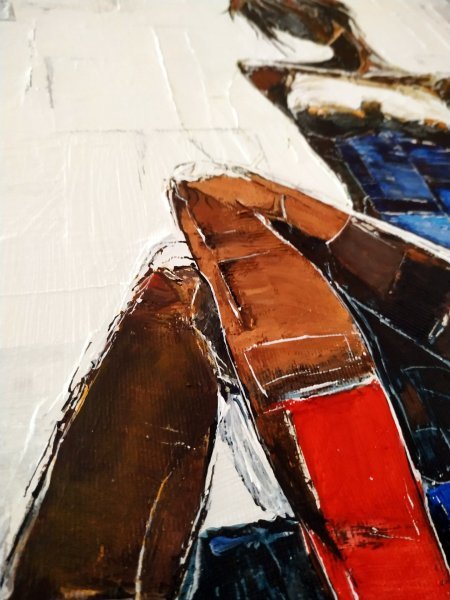 Imagen adicional 4: Expresionismo Interior Pintura "Barefoot Scene", pintor Alexander Aksyonov acrílico lienzo 