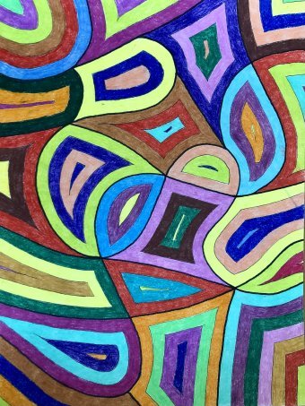 Painting "Abstract image" by painter BlackBird pencil paper at Jose Art Gallery