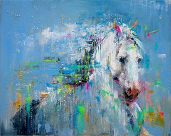 Malarstwo "Zwiastun Świtu", malarz Anna Ravliuc olej płótno w Jose Art Gallery