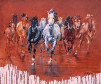 Painting "The Leading Light" by painter Anna Ravliuc oil canvas at Jose Art Gallery