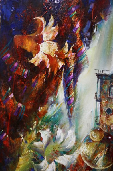 Dodatkowy obraz 2: Sztuki piękne Martwa natura Malarstwo "ŚWIAT BIAŁYCH LILII 2.", malarz Dobrodiy Alexandr olej płótno 