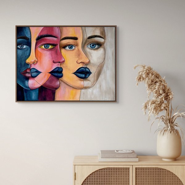 Zusätzliches Bild 2: Surrealismus Interieur Malerei "Masken", maler/-in Lina Kush Acryl Leinwand 