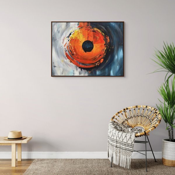 Zusätzliches Bild 3: Abstraktionismus Interieur Malerei "Inneres Feuer", maler/-in Lina Kush Acryl Leinwand 