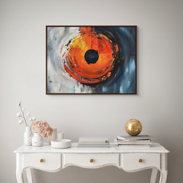 Zusätzliches Bild 4: Abstraktionismus Interieur Malerei "Inneres Feuer", maler/-in Lina Kush Acryl Leinwand 