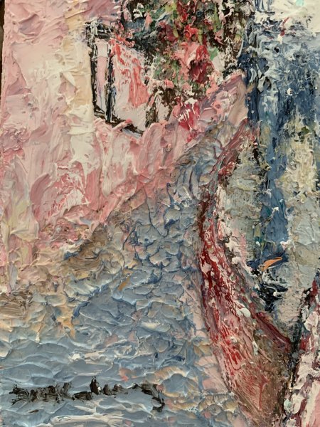 Additional view 3: Impressionism Cityscapes Painting Gondolier by painter Dora Kalinova oil canvas 