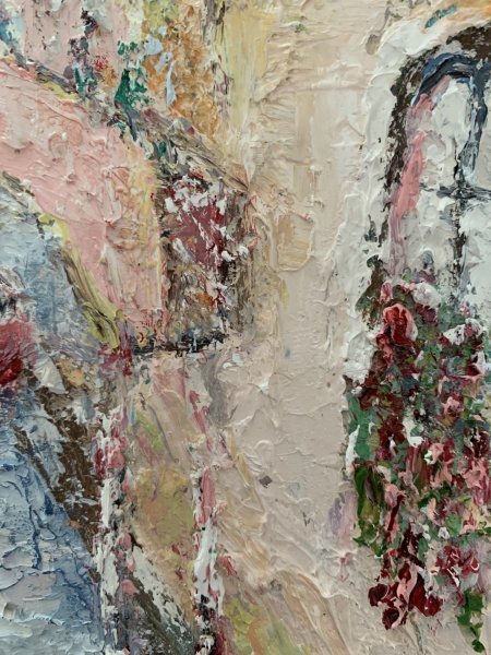 Additional view 6: Impressionism Cityscapes Painting Gondolier by painter Dora Kalinova oil canvas 