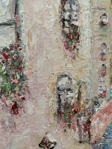 Additional view 7: Impressionism Cityscapes Painting Gondolier by painter Dora Kalinova oil canvas 