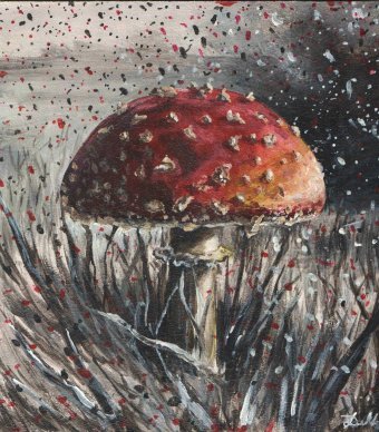 Peinture "Le point de non-retour", peintre Bohdana Minkina acrylique bois à la Jose Art Gallery