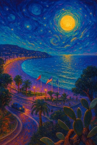 Arte digital "Sueño lunar", artista digital Trinity Nova en Jose Art Gallery