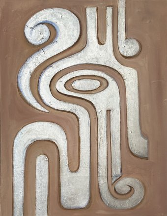 Pintura "Fragmento de la época del ornamento urbano.", pintor Jamilya Jalil acrílico lienzo en Jose Art Gallery