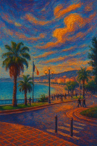 Arte digital "Bonita noche", artista digital Trinity Nova en Jose Art Gallery