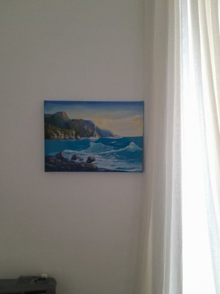 Additional view 1: Realism Marine Art Painting In the Bay of Dawn: Morning Freshness of the Sea by painter Fa Ley acrylic canvas 