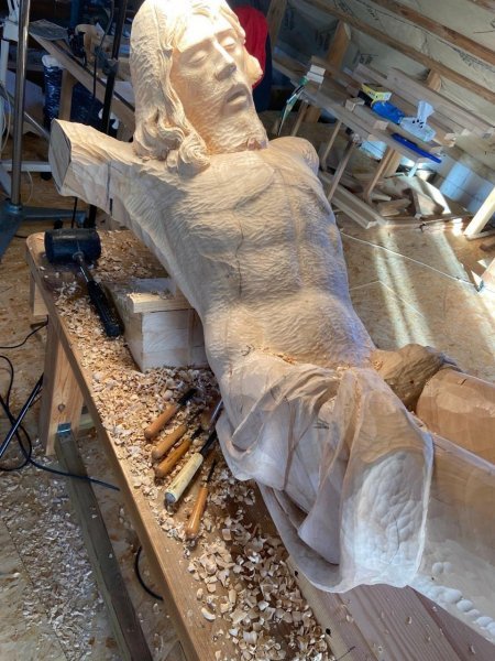 Imagem adicional 6: Barroco Escultura histórica Escultura "A Crucificação de Jesus Cristo", escultor Sergey Dobrovolskiy Madeira 