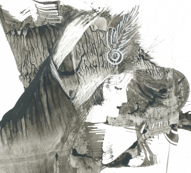 Zusätzliches Bild 2: Figurative Kunst Porträt Graphik "Geheimnisvoller Fremder", illustrator Lana Korolievskaia Tinte Papier 