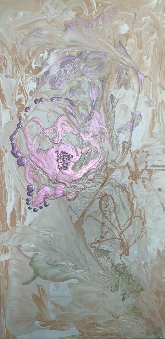 Графика "Абстрактный узор Пыльная роза", иллюстратор Яна Люлина акрил холст в Jose Art Gallery