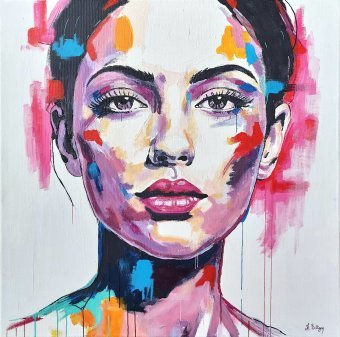 Pintura "Silencio vibrante", pintor Axelle Biltgen acrílico lienzo en Jose Art Gallery