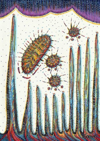 Графика "Microcosm", иллюстратор Ewa Dura смешанная техника бумага в Jose Art Gallery