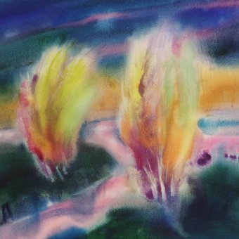 Painting "Na Ivana Kupala" by painter Sergey Yemets watercolor paper at Jose Art Gallery