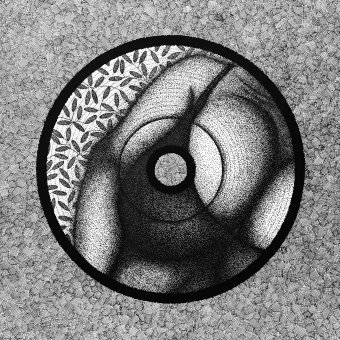 Black and white graphic with a girl