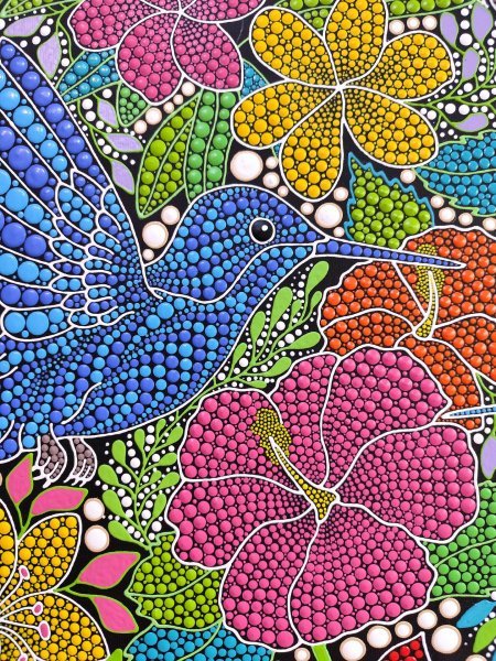 Dance of Hummingbirds Painting by Oxana Lazari