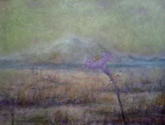 Painting "The Magical Art" by painter Alberto Thirion pastel paper at Jose Art Gallery