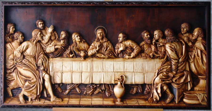 Baroque History Sculpture The Last Supper: Spiritual Depth in the Tree by sculptor Serhii Dobrovolskyi Wood 