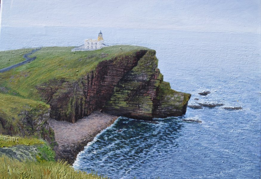 Immagine aggiuntiva 4: Fotorealismo Paesaggio Pittura "Costa rocciosa", pittore Tabimory olio tela 