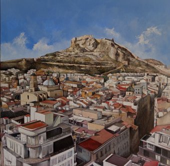 Pintura "Panorámica de Alicante", pintor TOMAS CASTANO óleo lienzo en Jose Art Gallery