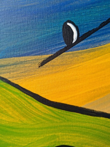 Dodatkowy obraz 1: Abstrakcjonizm Martwa natura Malarstwo "Martwa natura w zieleni: gra światła i cienia", malarz Lena Kolambet akryl płótno 