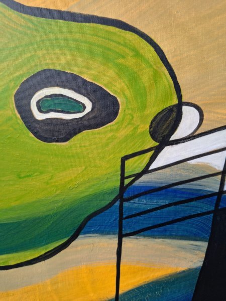 Dodatkowy obraz 3: Abstrakcjonizm Martwa natura Malarstwo "Martwa natura w zieleni: gra światła i cienia", malarz Lena Kolambet akryl płótno 