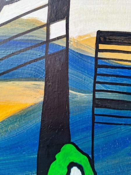 Dodatkowy obraz 4: Abstrakcjonizm Martwa natura Malarstwo "Martwa natura w zieleni: gra światła i cienia", malarz Lena Kolambet akryl płótno 