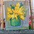 Mimosa Flower in Green Vase – – painting