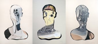 Peinture "S3E", peintre Stefano Mazzolini acrylique papier à la Jose Art Gallery