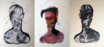 Peinture "S3I", peintre Stefano Mazzolini acrylique papier à la Jose Art Gallery