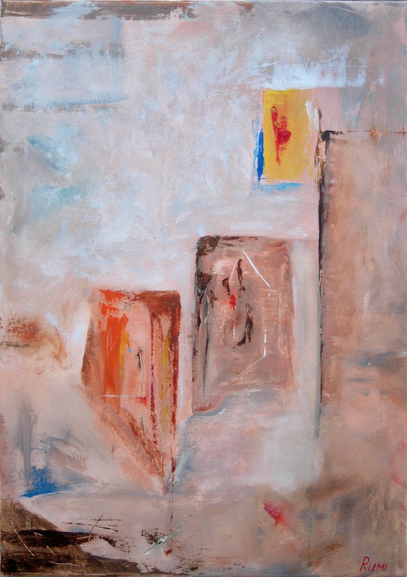 Memory. Original abstract. Drawing - Rumen Spasov