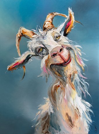 Malarstwo "Koza z największą ilością", malarz Liubov Kuptsova olej płótno w Jose Art Gallery