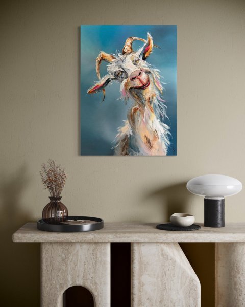 Additional view 6: Contemporary Art Animal Painting Goat With the Most by painter Liubov Kuptsova oil canvas 
