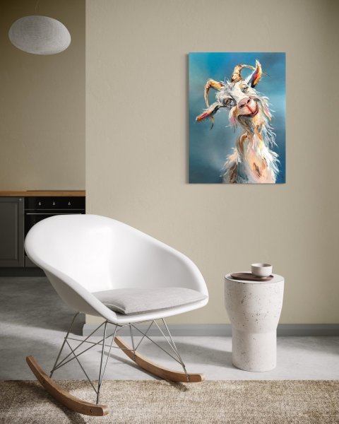 Additional view 7: Contemporary Art Animal Painting Goat With the Most by painter Liubov Kuptsova oil canvas 