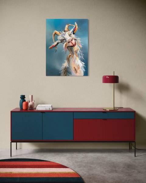 Additional view 8: Contemporary Art Animal Painting Goat With the Most by painter Liubov Kuptsova oil canvas 