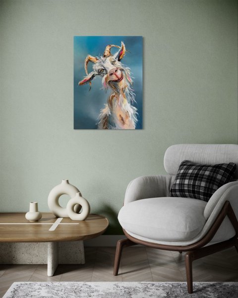 Additional view 9: Contemporary Art Animal Painting Goat With the Most by painter Liubov Kuptsova oil canvas 